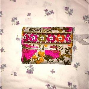 Vera Bradley Euro Wallet in the Tea Garden print